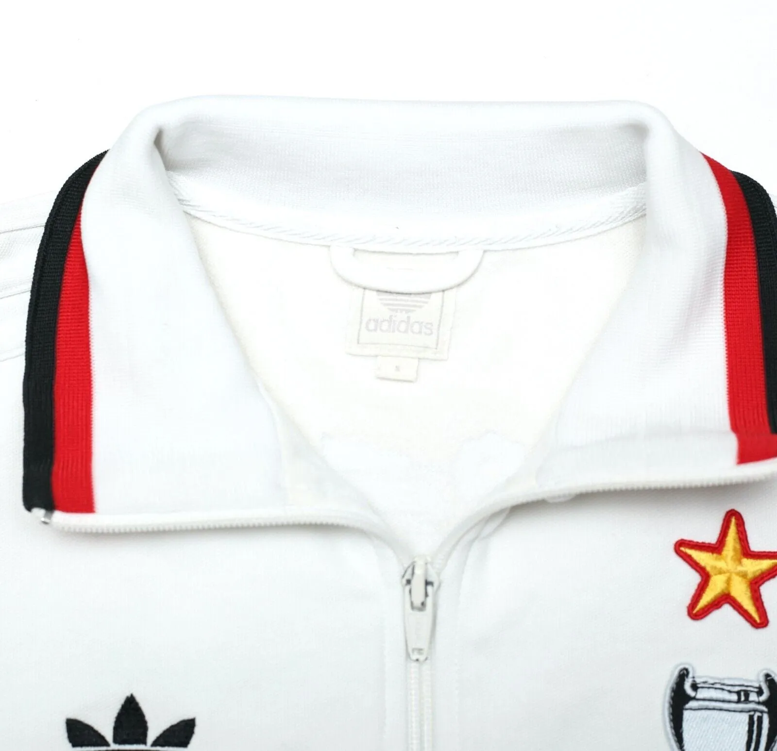 1990/91 AC Milan Retro adidas Originals Football Track Top Jacket (S)