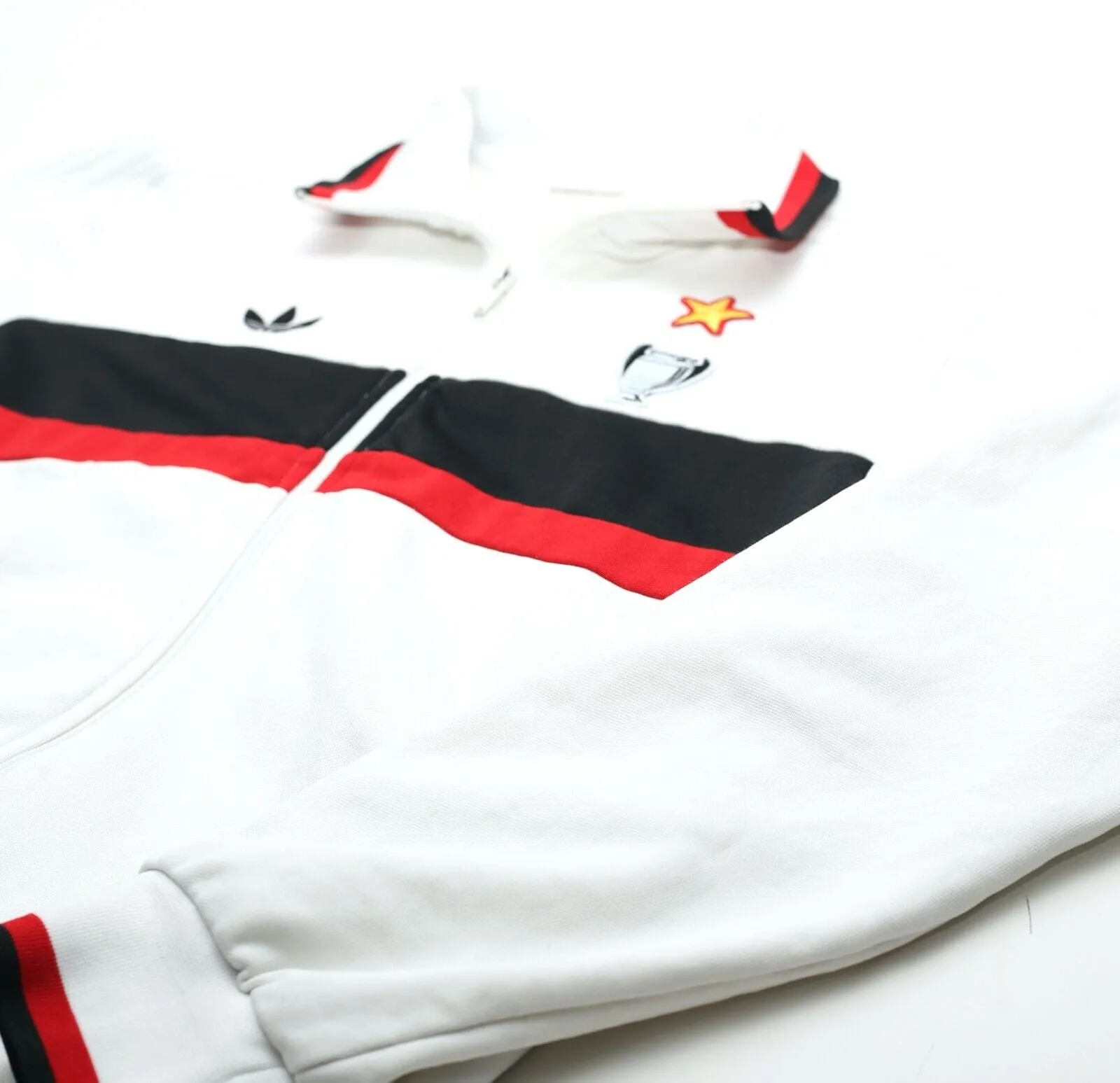 1990/91 AC Milan Retro adidas Originals Football Track Top Jacket (S)