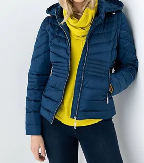2 In 1 Short Puffer Jacket In Marine