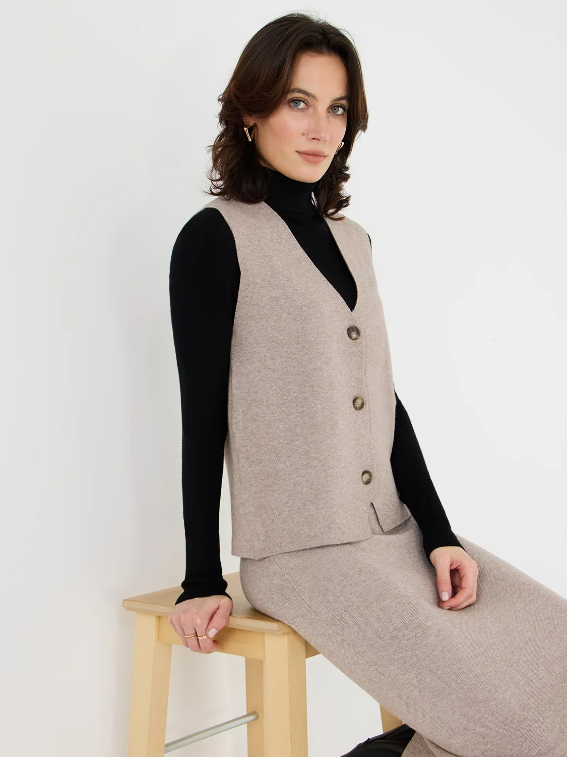 3-Button Sweater Vest