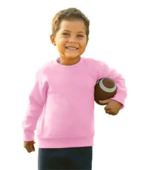 3317 Rabbit Skins Toddler/Juvenile Crew Neck Sweatshirt Pink