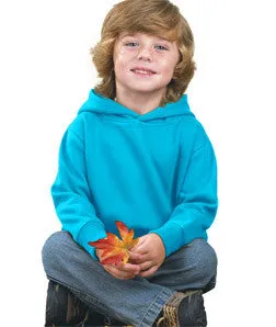 3326 Rabbit Skins Toddler Hooded Sweatshirt with Pockets Turquoise