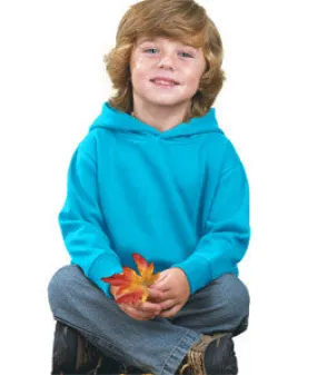 3326 Rabbit Skins Toddler Hooded Sweatshirt with Pockets Turquoise