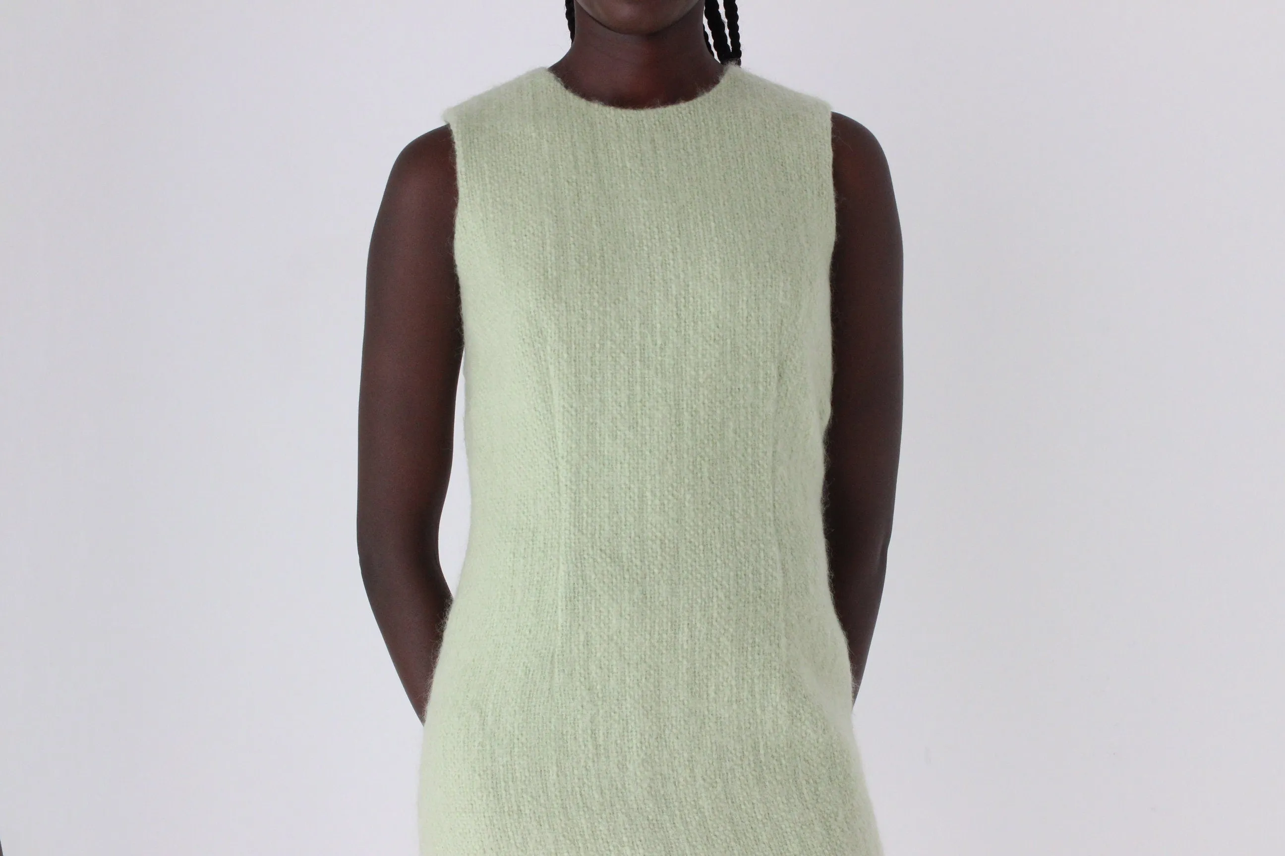 90s MOSCHINO Mohair & Wool Textured Shift Dress