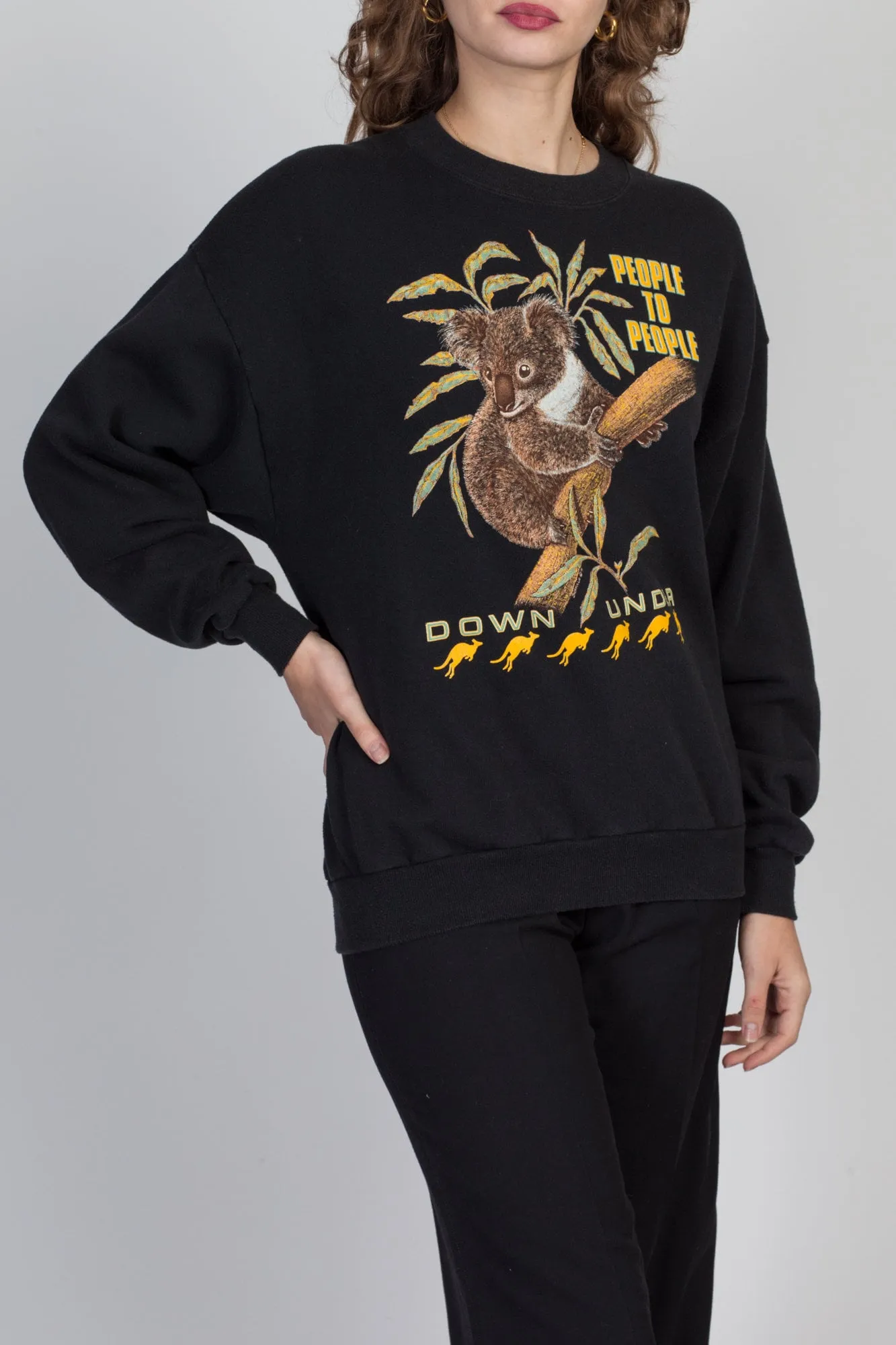 90s People To People Down Under Koala Bear Sweatshirt - Men's Large, Women's XL