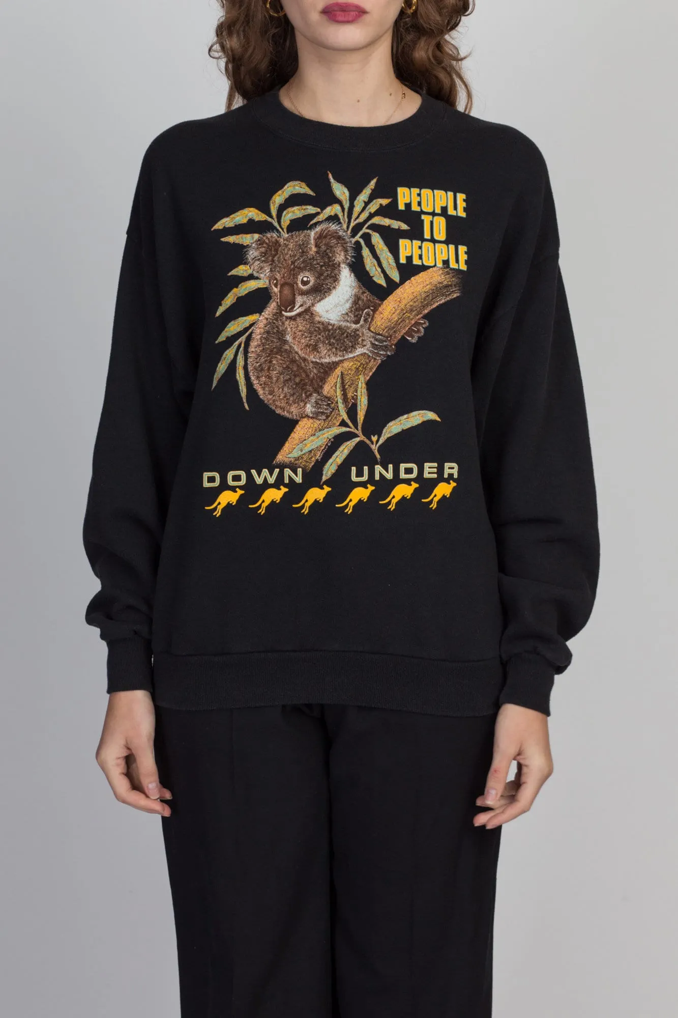 90s People To People Down Under Koala Bear Sweatshirt - Men's Large, Women's XL