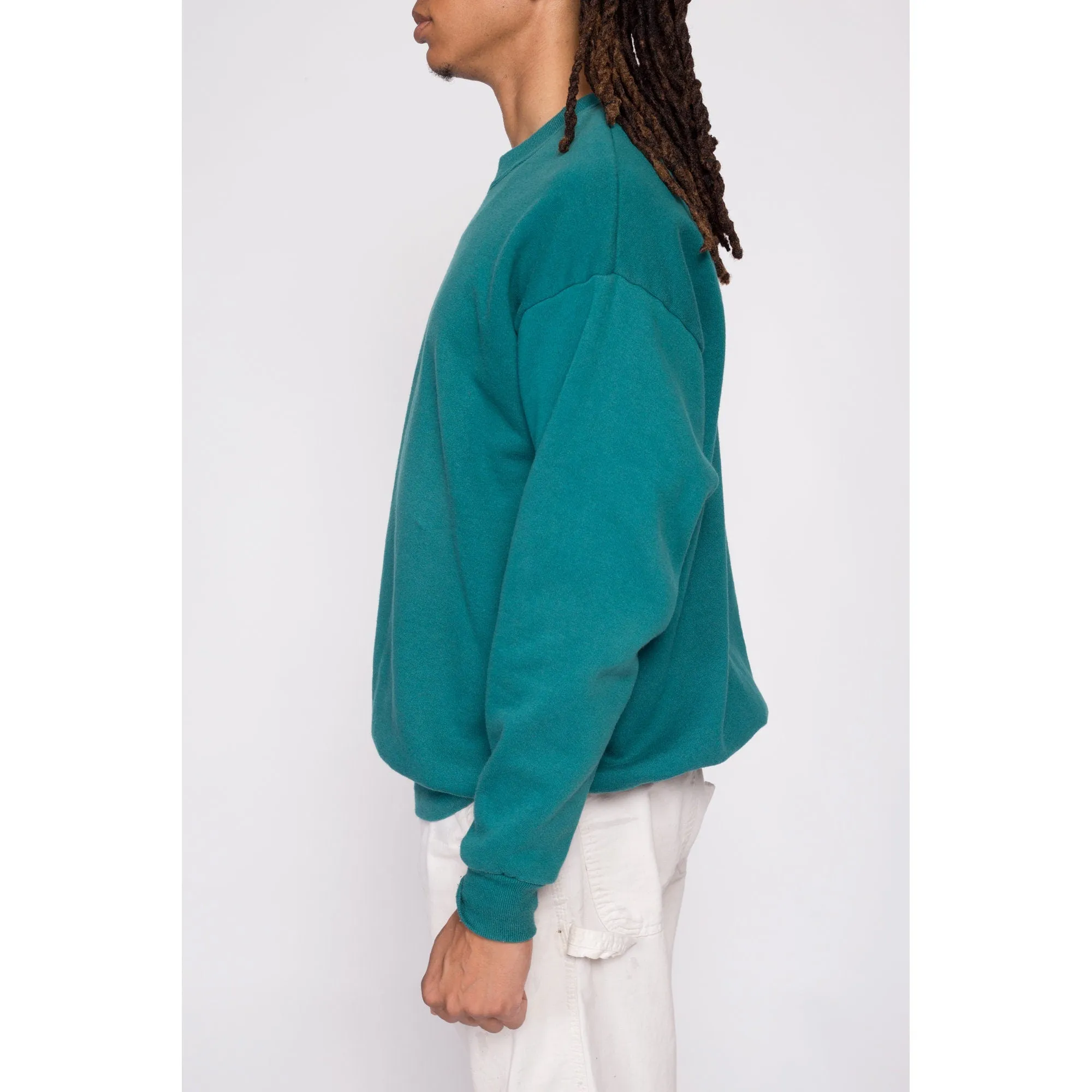 90s Teal Green Crewneck Sweatshirt - Men's Large