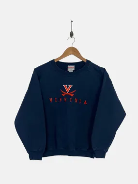 90's Virginia University USA Made Embroidered Vintage Sweatshirt Size 6