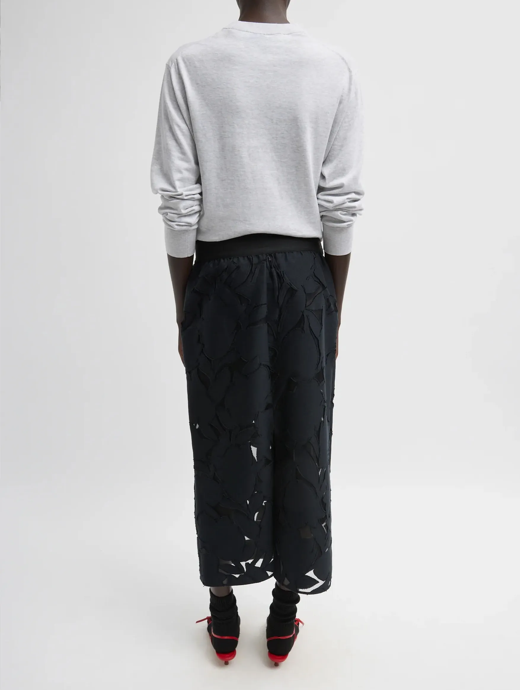 Adelle Fil Coupe Pencil Skirt in Black