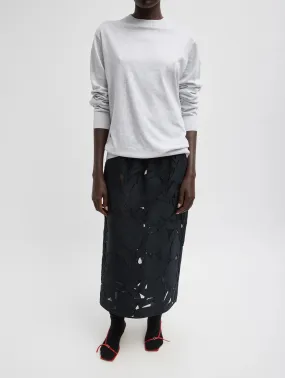 Adelle Fil Coupe Pencil Skirt in Black