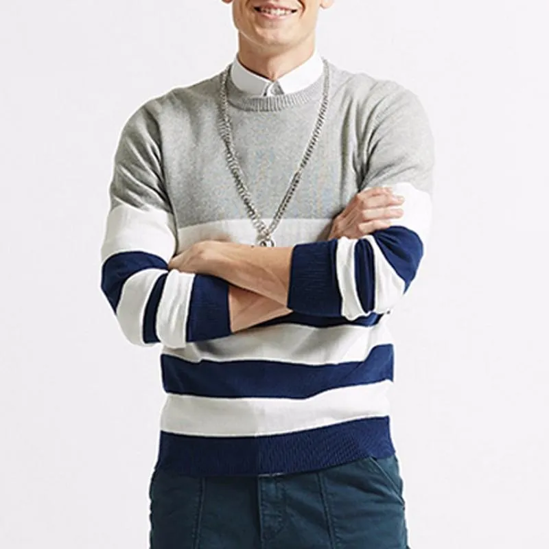 Angelo Ricci™ Casual Striped Fashion Pullover