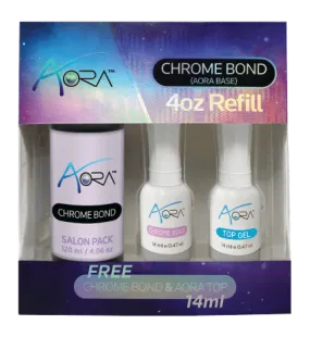 AORA CHROME BOND 4 OZ (FREE CHROME BOND & TOP GEL 0.47 OZ)