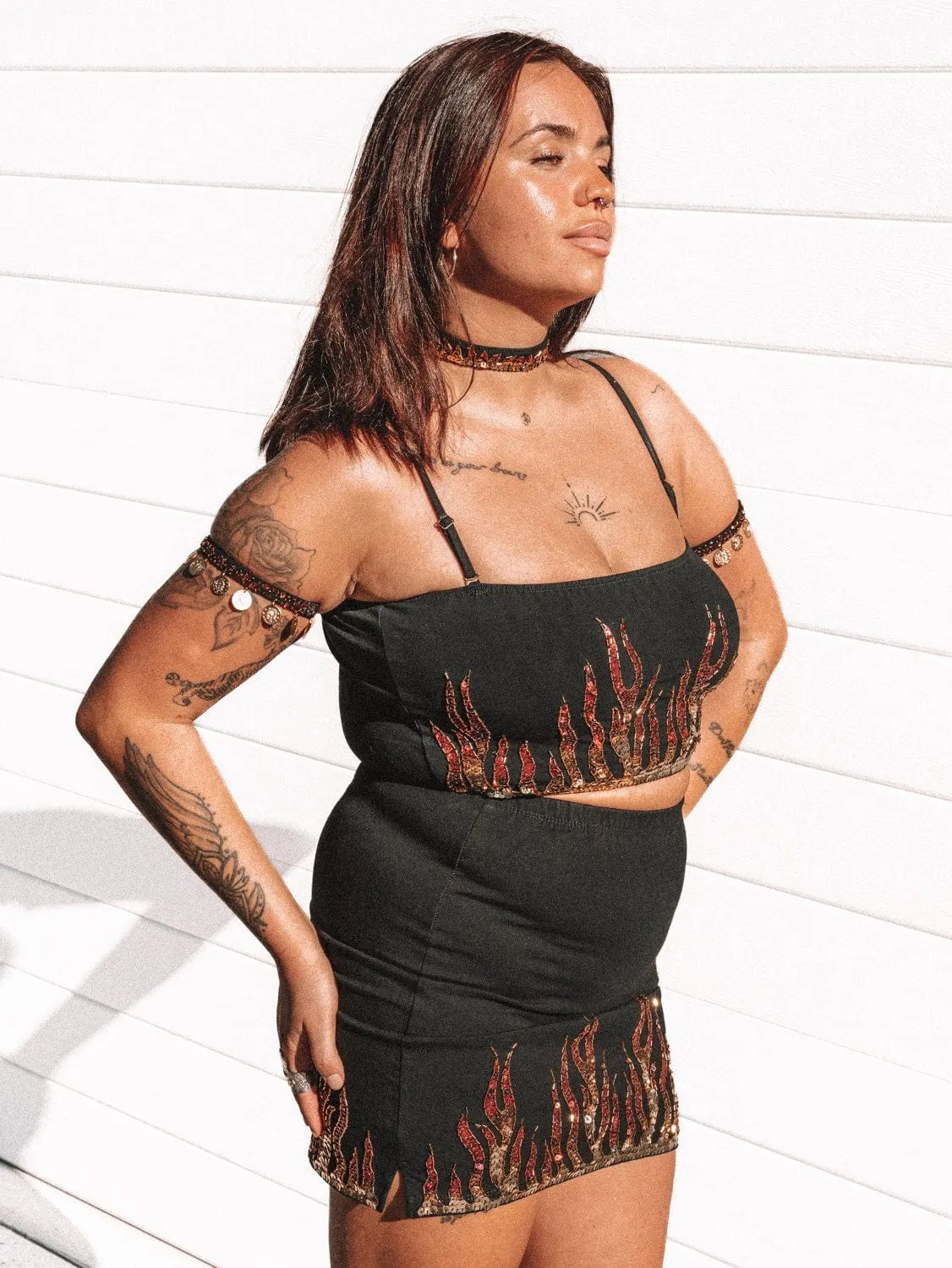 BLAZE SEQUIN SPARKLE MINI SKIRT