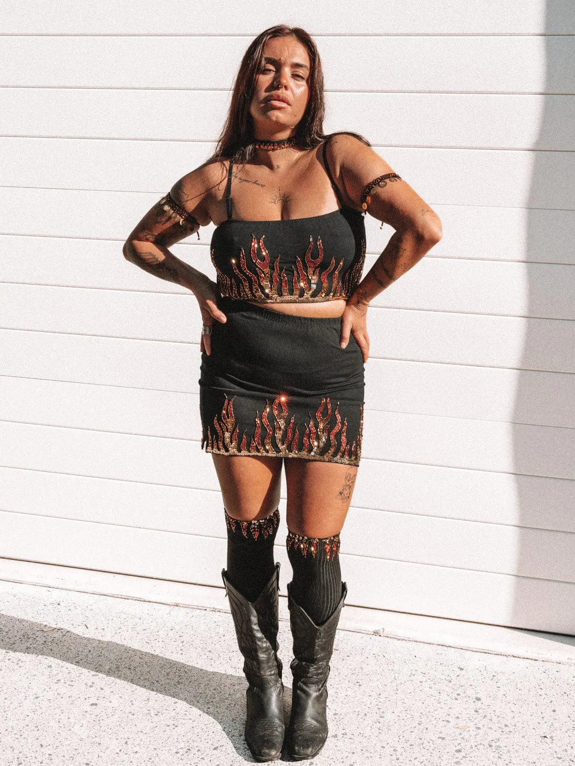 BLAZE SEQUIN SPARKLE MINI SKIRT