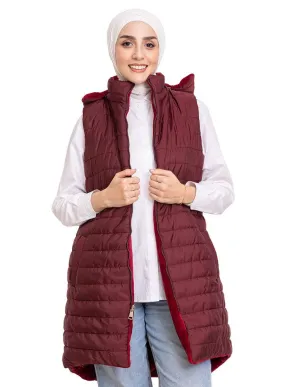 Brick Red L-Cut Double Face Jacket