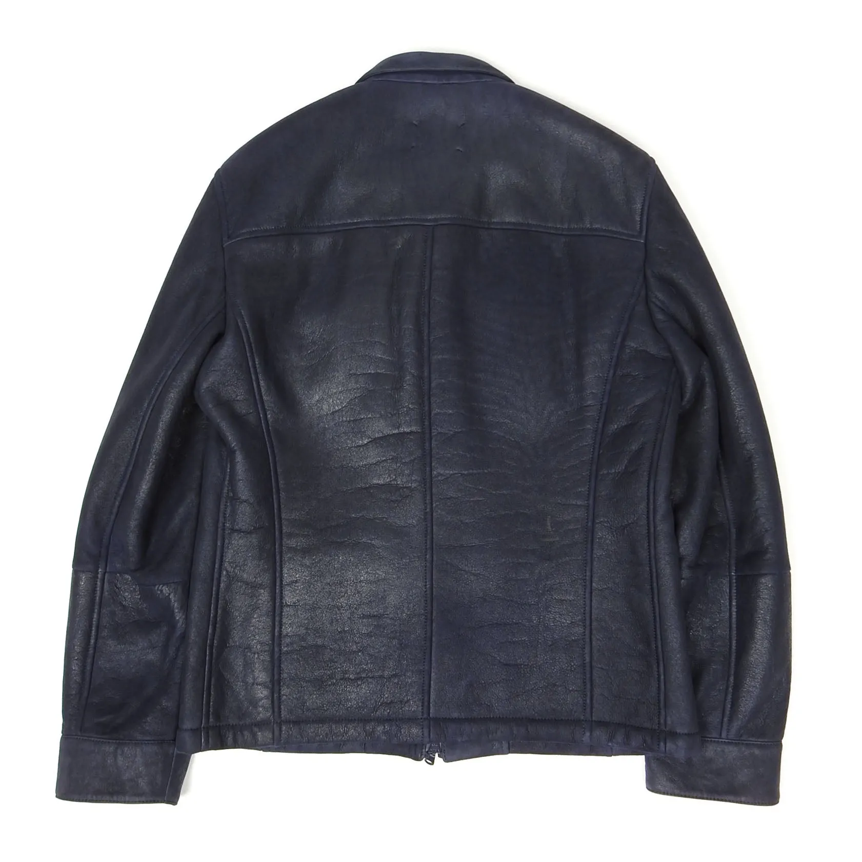 Brunello Cucinelli Navy Shearling Jacket Size Medium