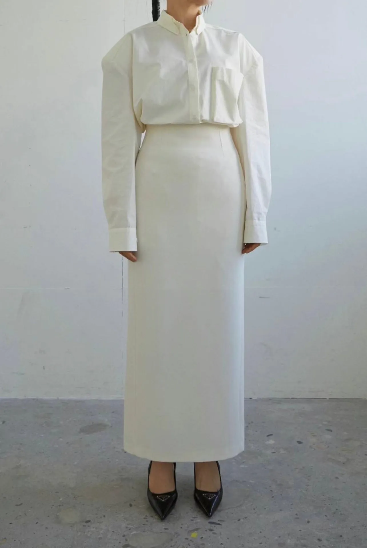 Carter Pencil Skirt | Cream