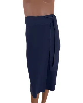 CASHMERE RIB SKIRT NAVY SIZE S/M
