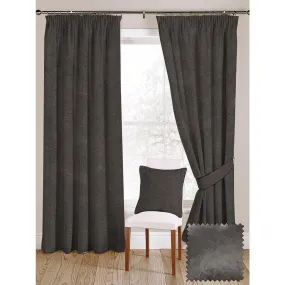 Charcoal Grey Crushed Velvet Curtains