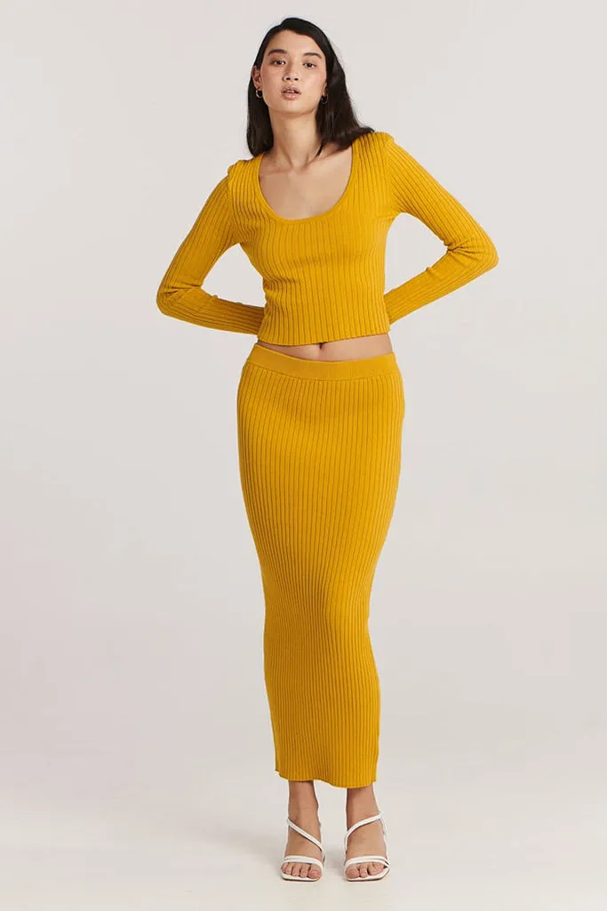 Charlie Holiday Violet Maxi Skirt Golden
