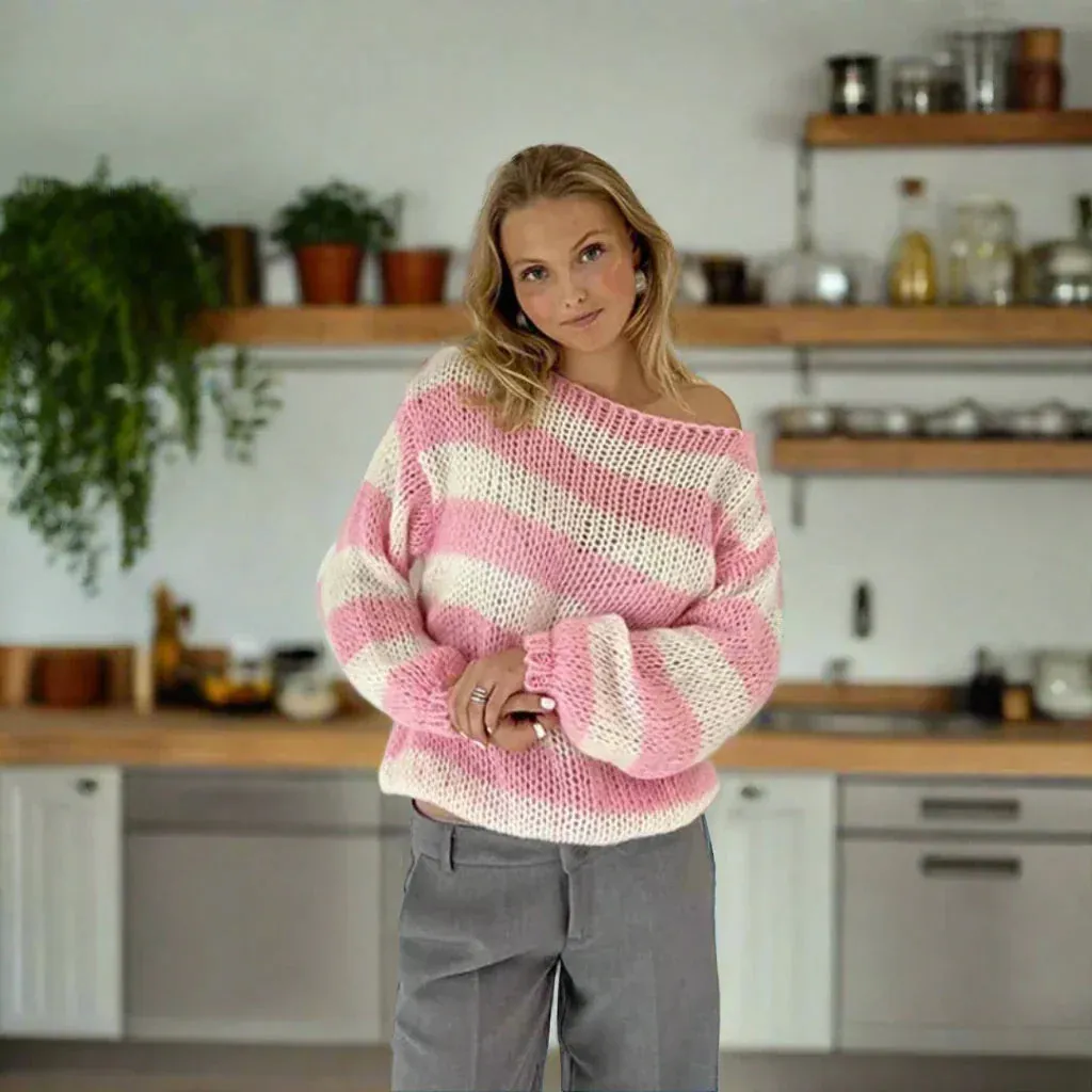 Clara | Fancy Knitted Striped Sweater