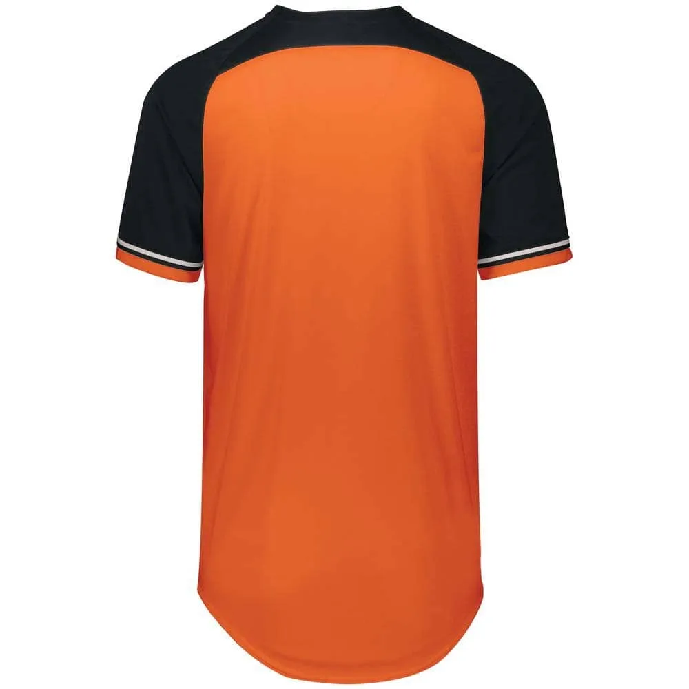 Classic Burnt Orange-Black V-Neck Jersey