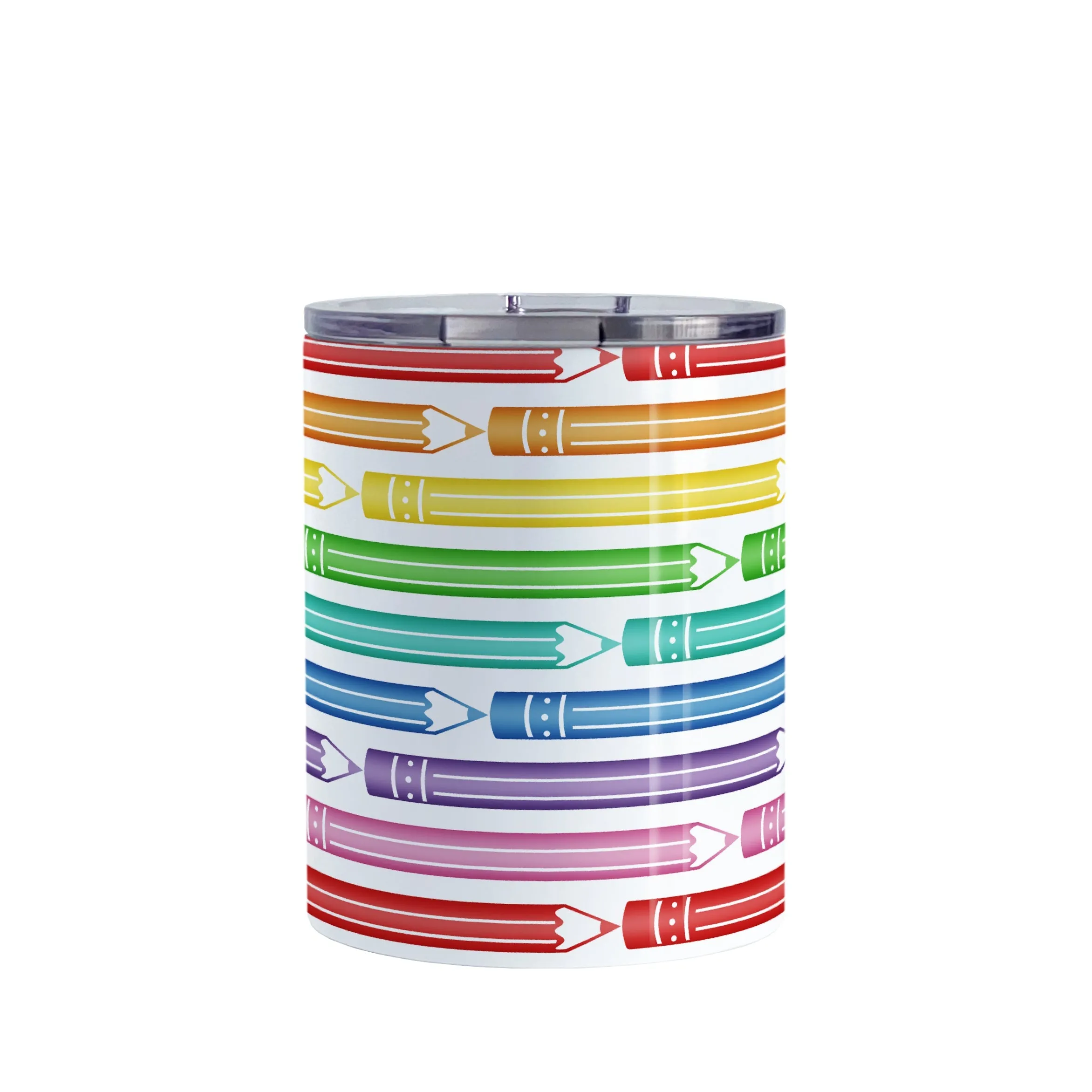 Colored Pencils Pattern Tumbler Cup