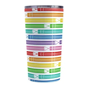 Colored Pencils Pattern Tumbler Cup
