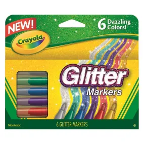 Crayola glitter markers 6 pack