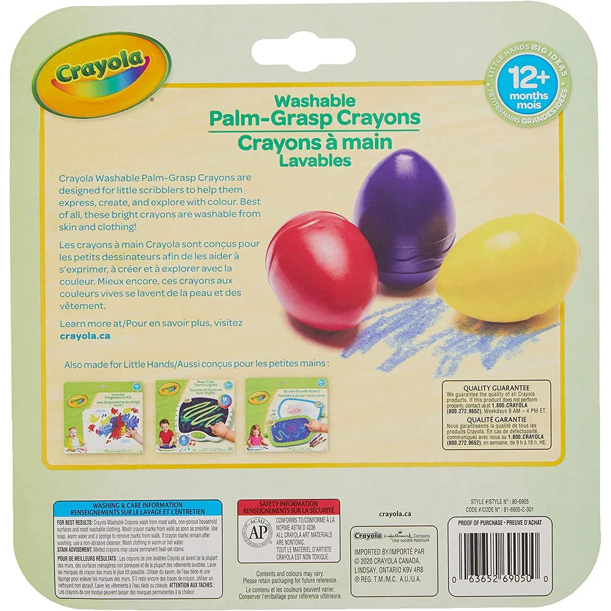 Crayola palm grip large egg crayons