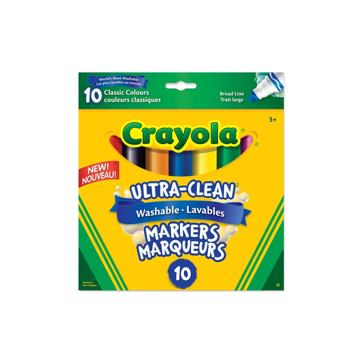 Crayola ultra-clean classic colours markers 10 pack