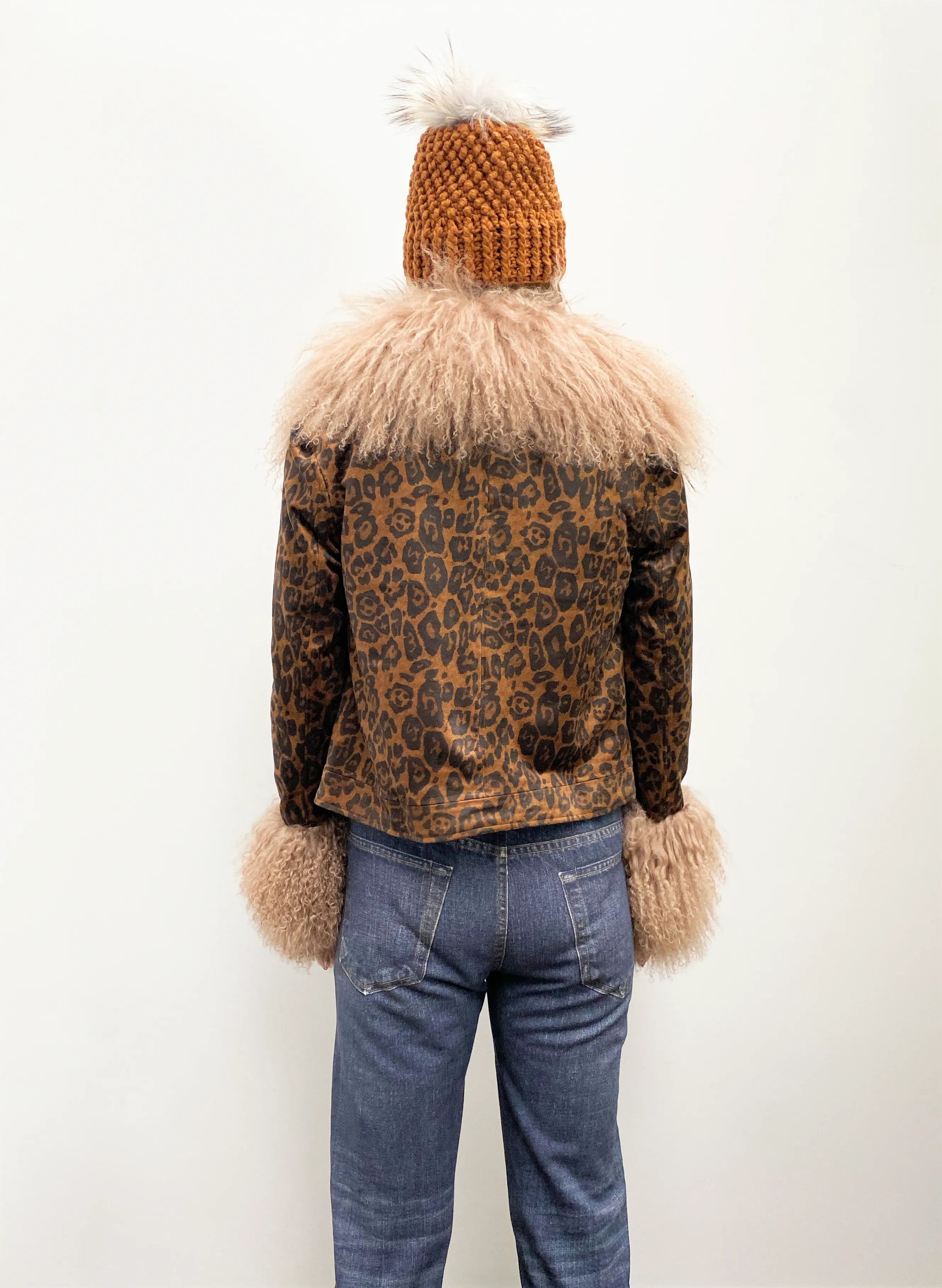 CS Petite penny jacket in natural leopard