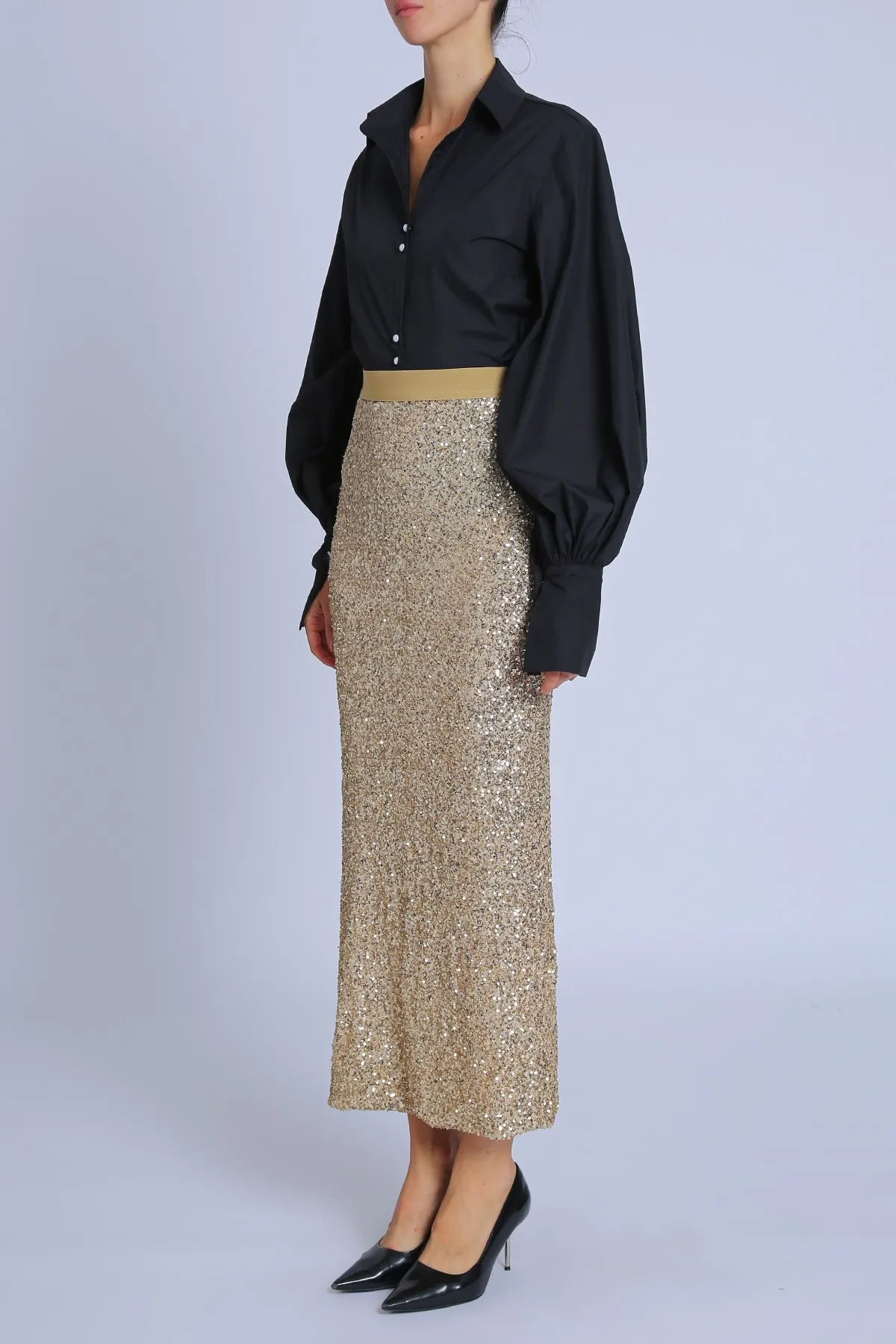 Disco Night Sequin Pencil Skirt