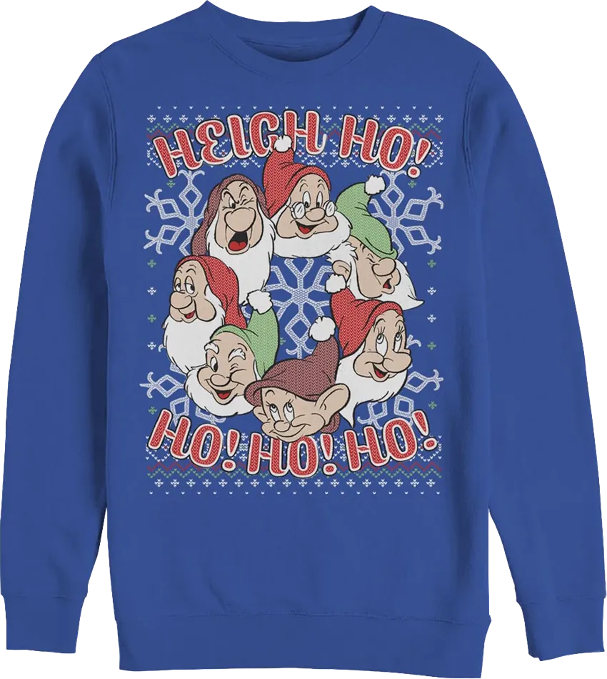 Faux Ugly Knit Seven Dwarfs Disney Christmas Sweatshirt