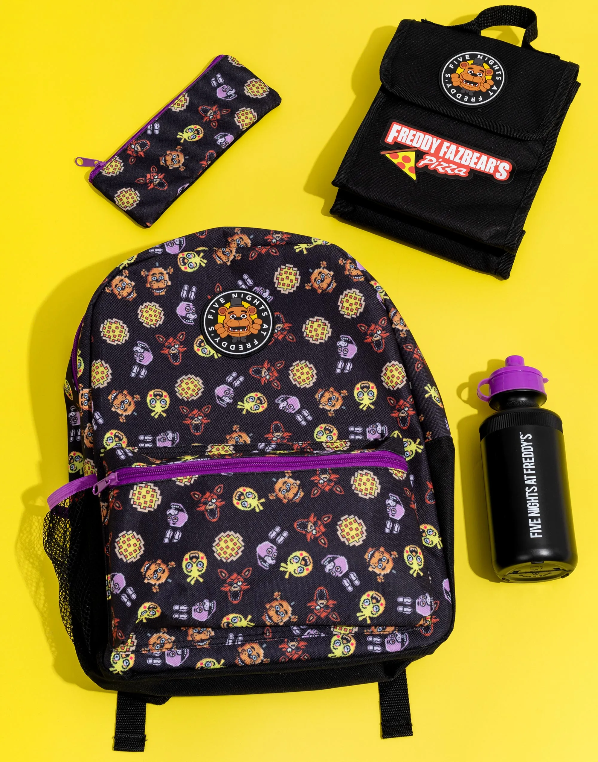 Five Nights At Freddy's 4 Piece Lunch Bag Backpack Set