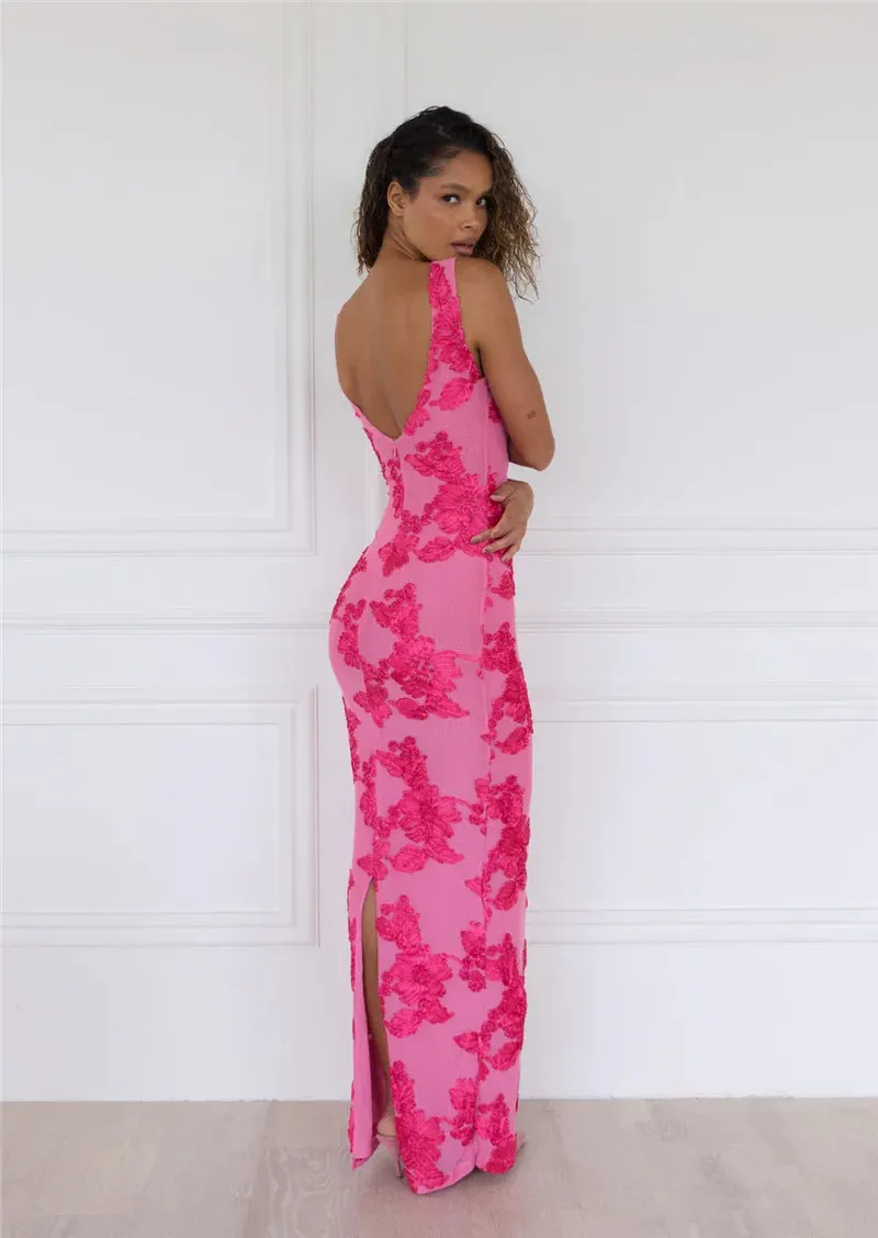 Floral Embroidered Maxi Dress