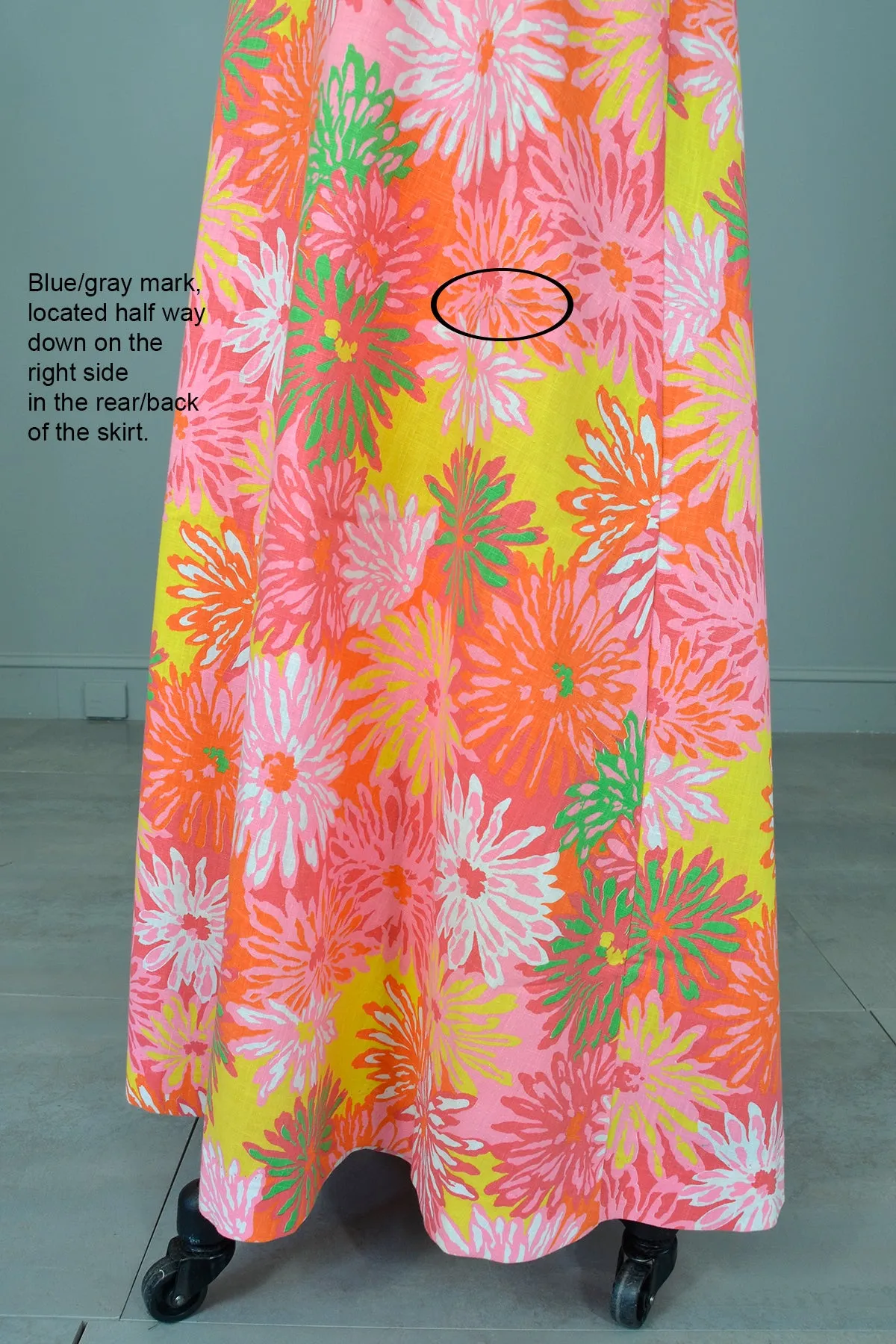 Flower Power 1970s Floral Print Wrap Maxi Skirt