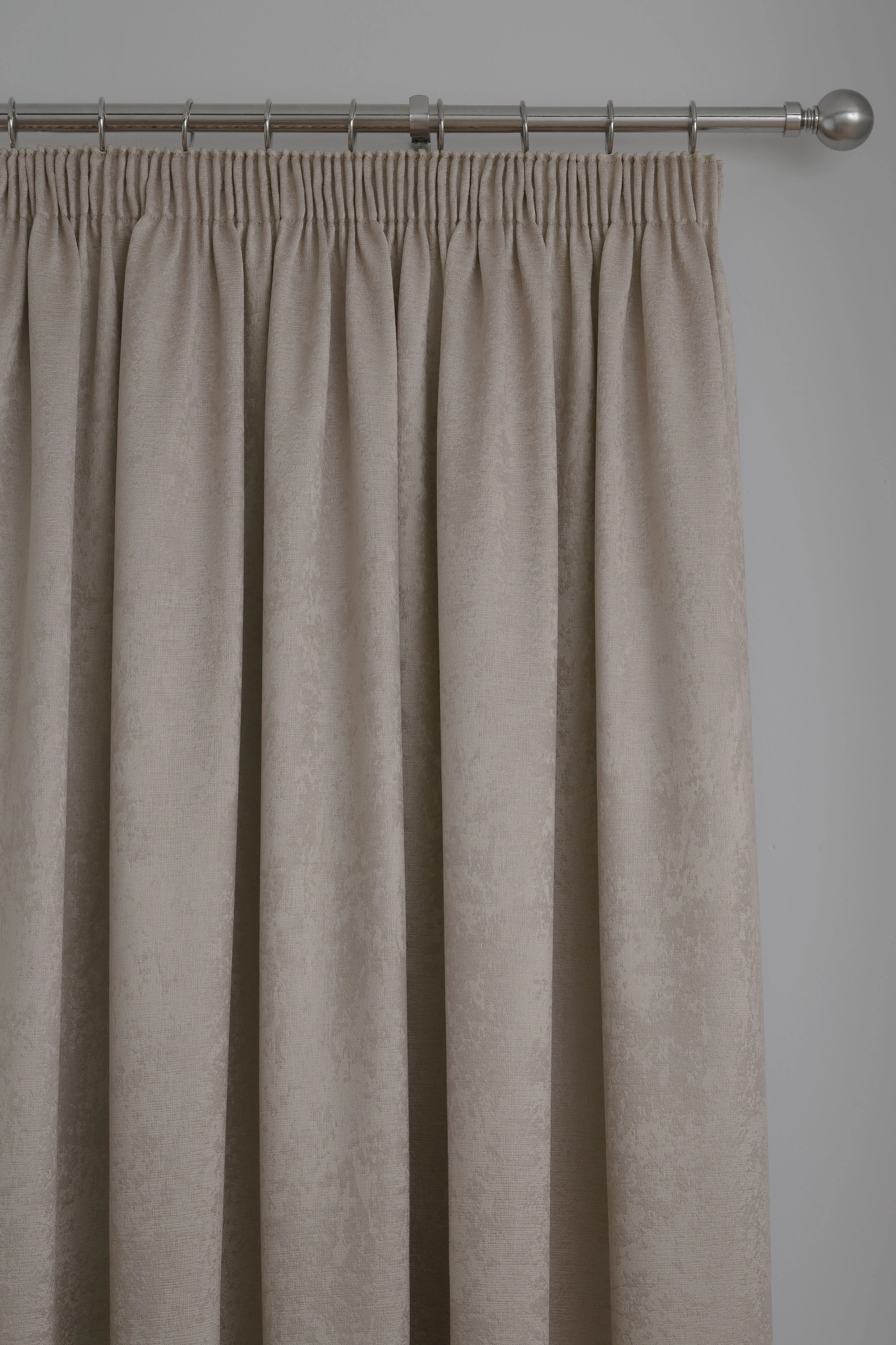 Galaxy Pair of Pencil Pleat Curtains by Fusion in Natural