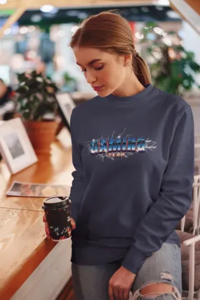 Gaming Team Navy Blue Printed Sweatshirt for women