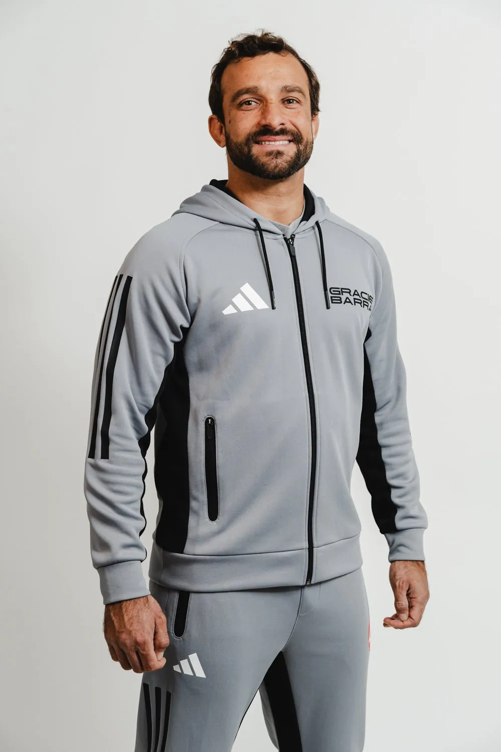 GB Team Track Jacket by adidas - Grey