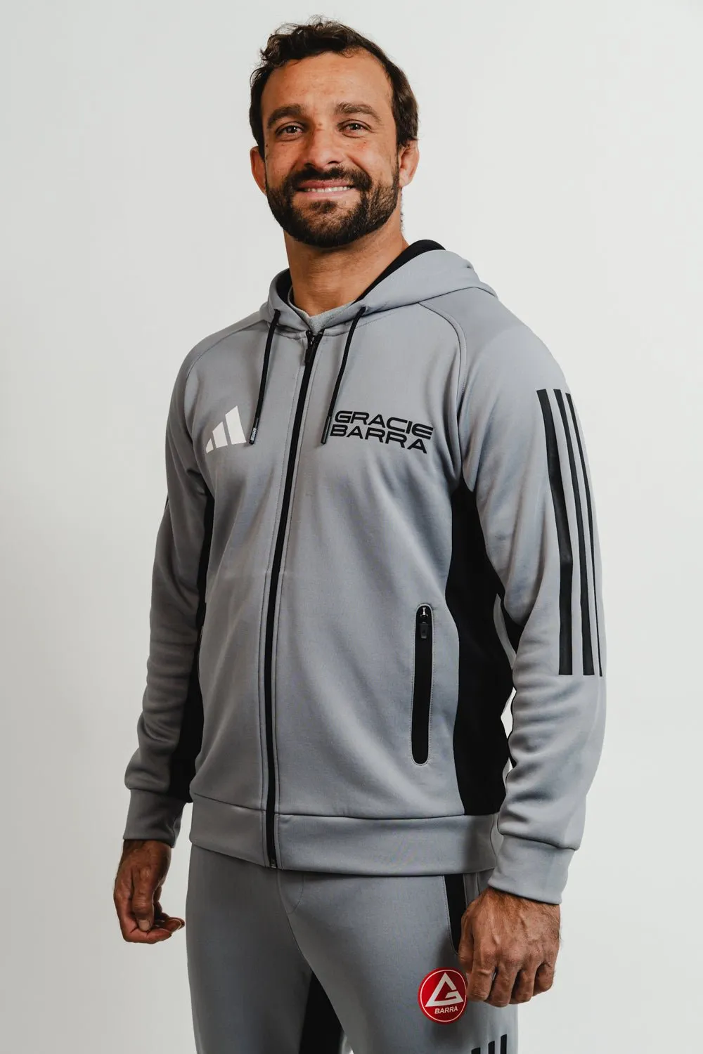GB Team Track Jacket by adidas - Grey