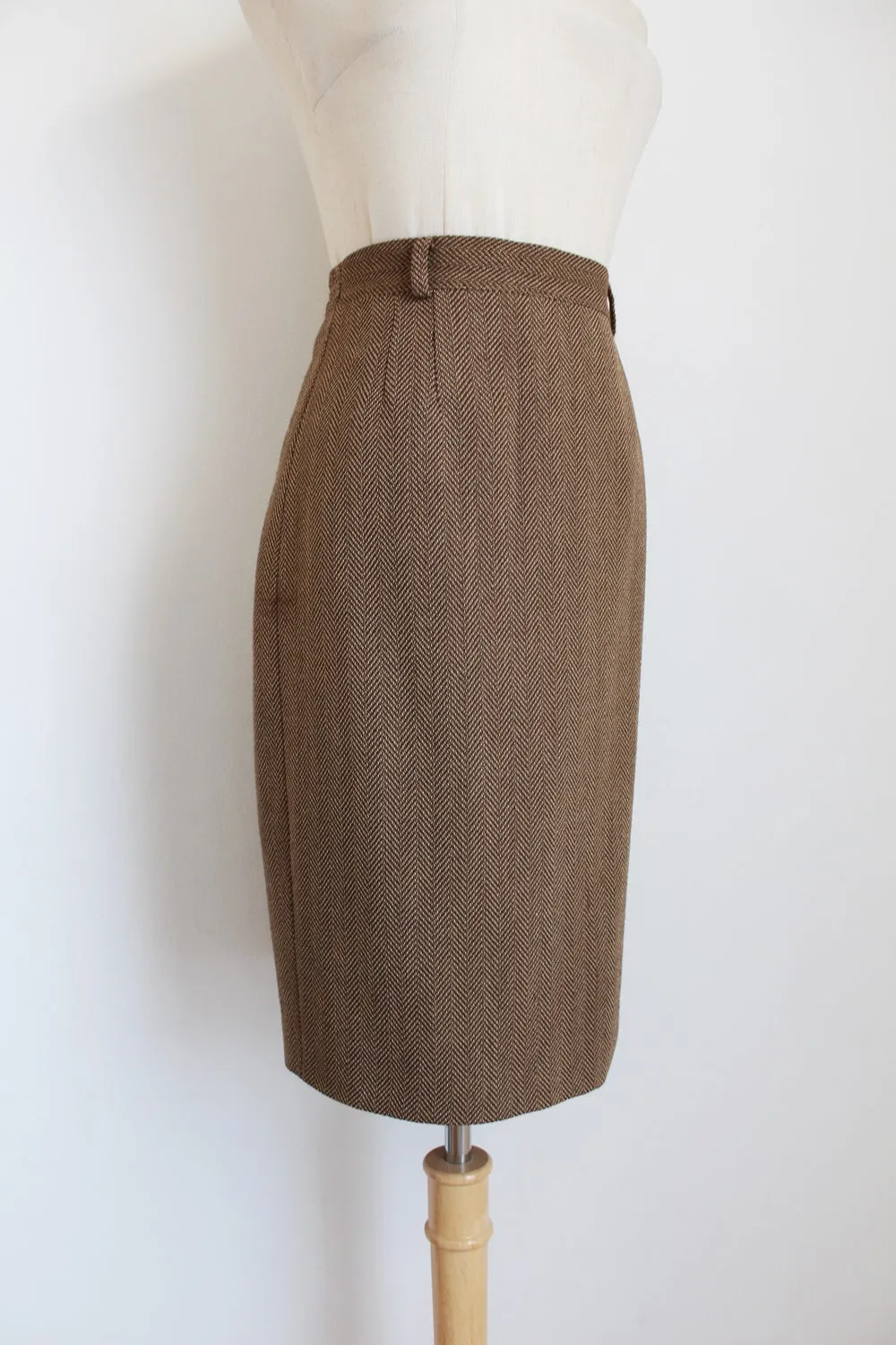 GERRY WEBER VINTAGE PENCIL SKIRT TAN - SIZE 6