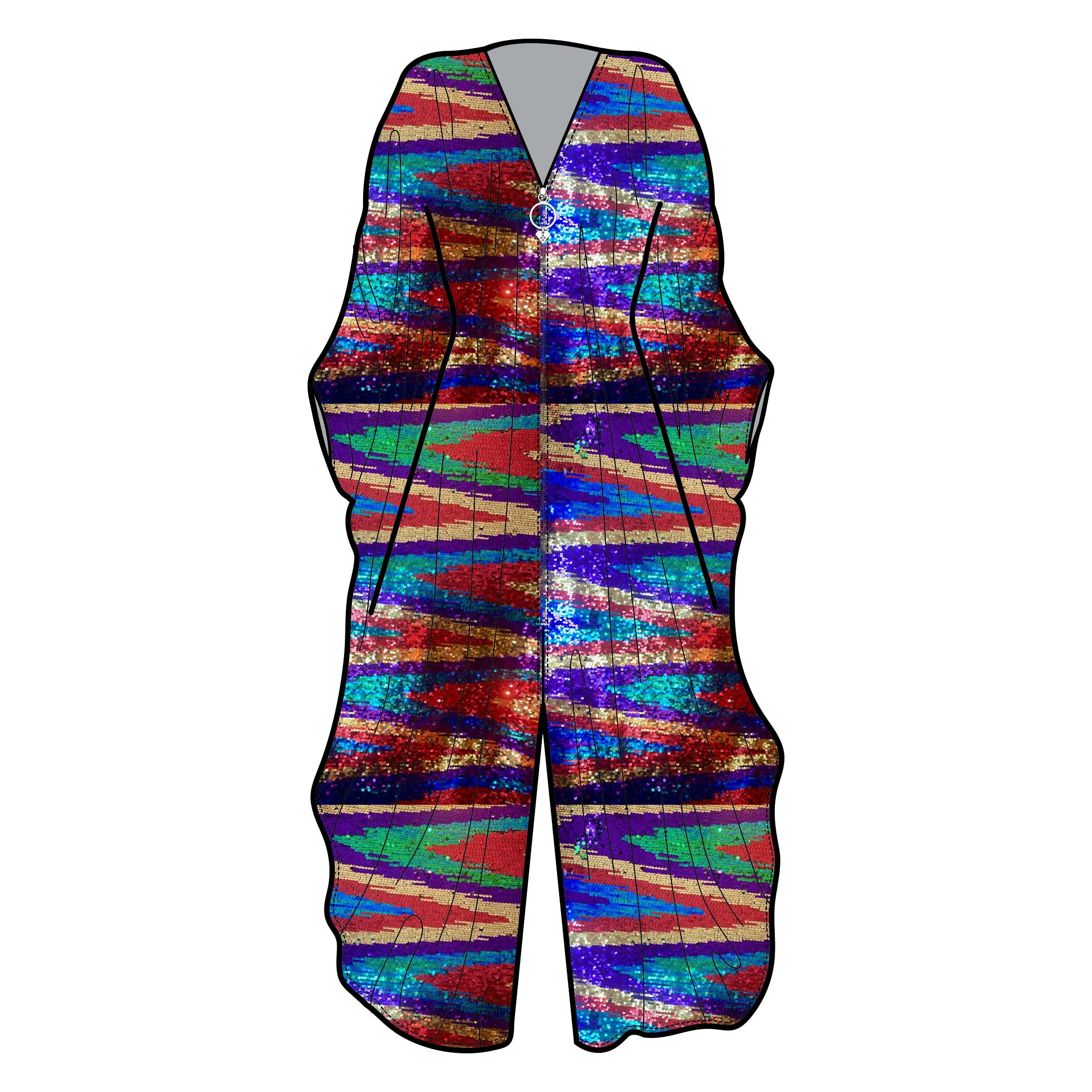 Green, Red, Purple and Gold Ziggy Jumpsuit *INTRODUCTORY PRICE*