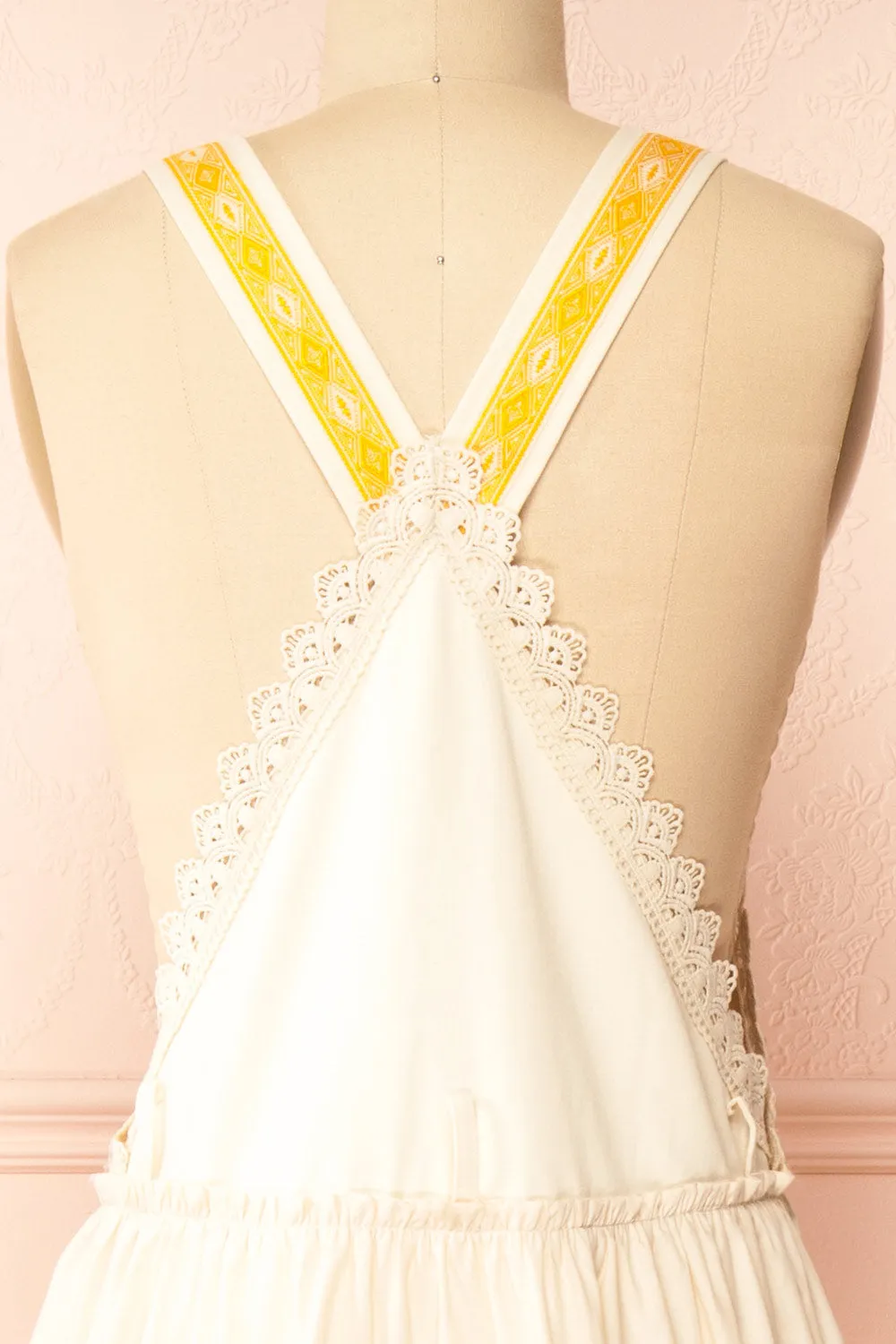 Hoolin | Maxi Ivory Overall Dress