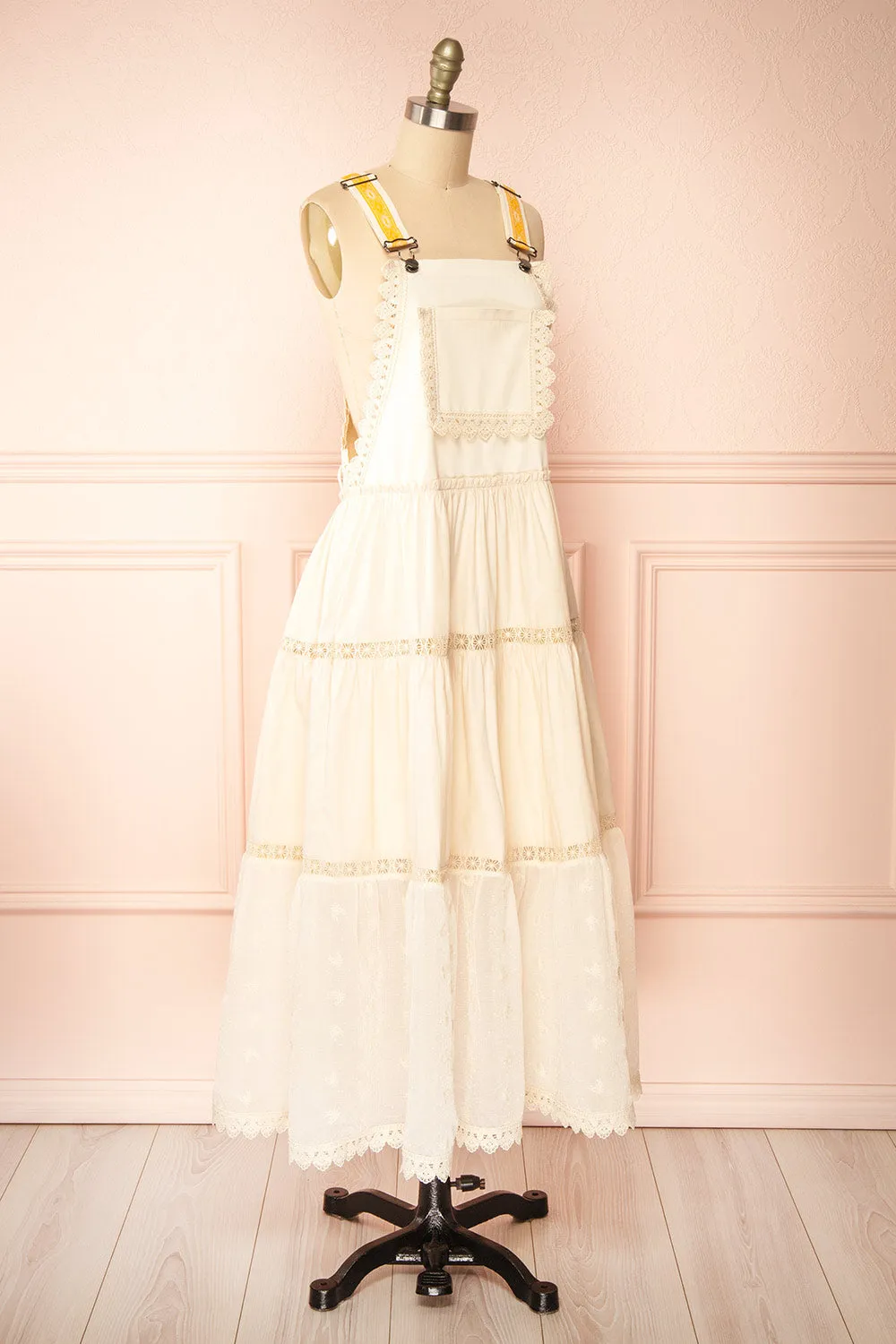 Hoolin | Maxi Ivory Overall Dress