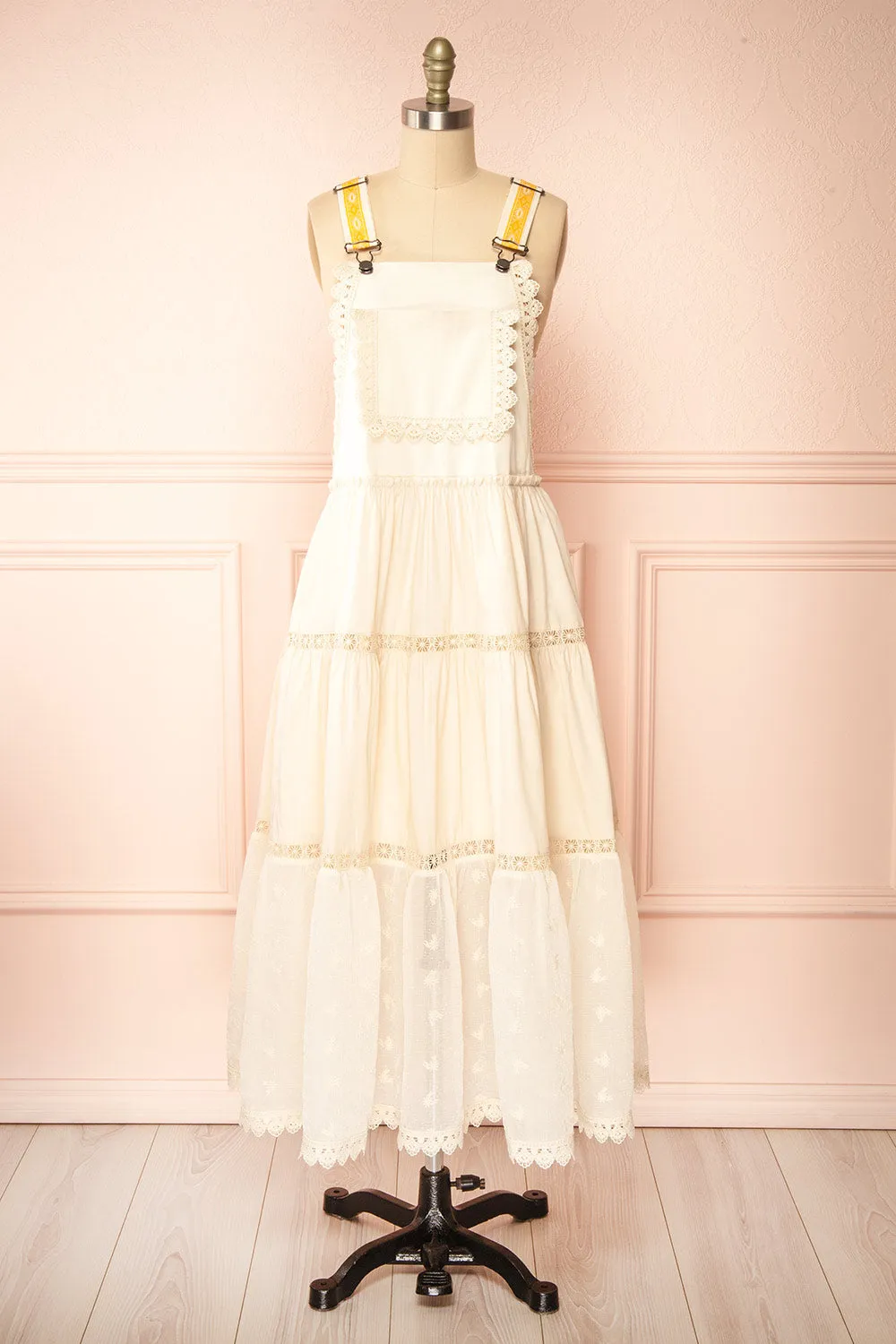 Hoolin | Maxi Ivory Overall Dress