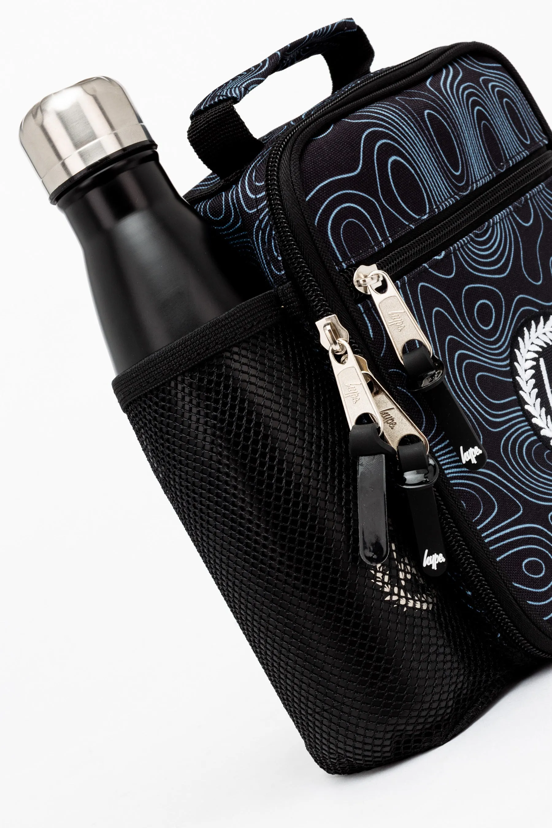 Hype Unisex Black Topographic Mini Crest Lunchbox