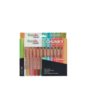 Icando Chunky Coloured Pencils 12pcs
