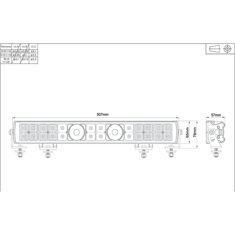 Ignite 20" Dual Row Laser LED Driving Lamp Lightbar | Combo Beam | 507MM