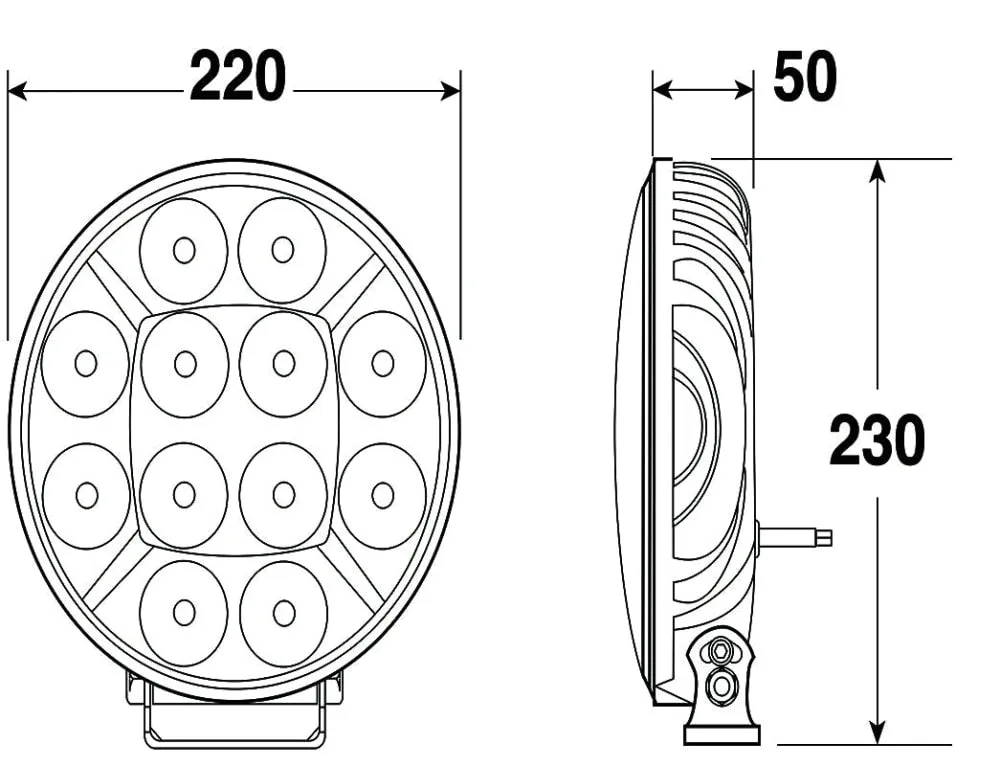 Ignite 9" Round LED Driving Lamp | Flood/Spot Beam | Chrome Face